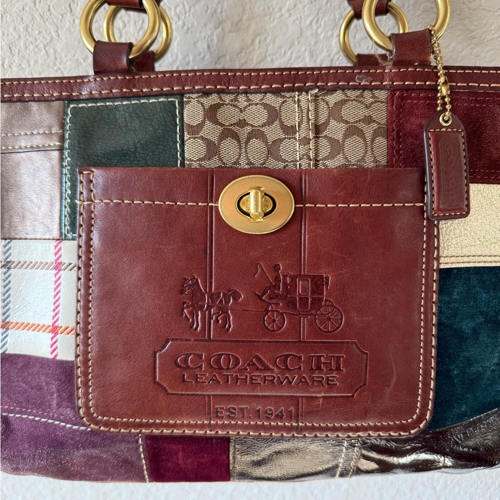 Coach Patchwork Holiday Tote Bag - image 3